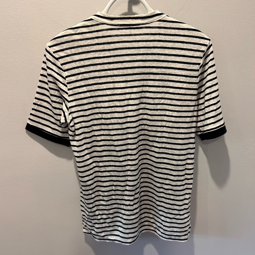 Frame Denim Black and White Striped Top S EUC - Picture 6 of 8